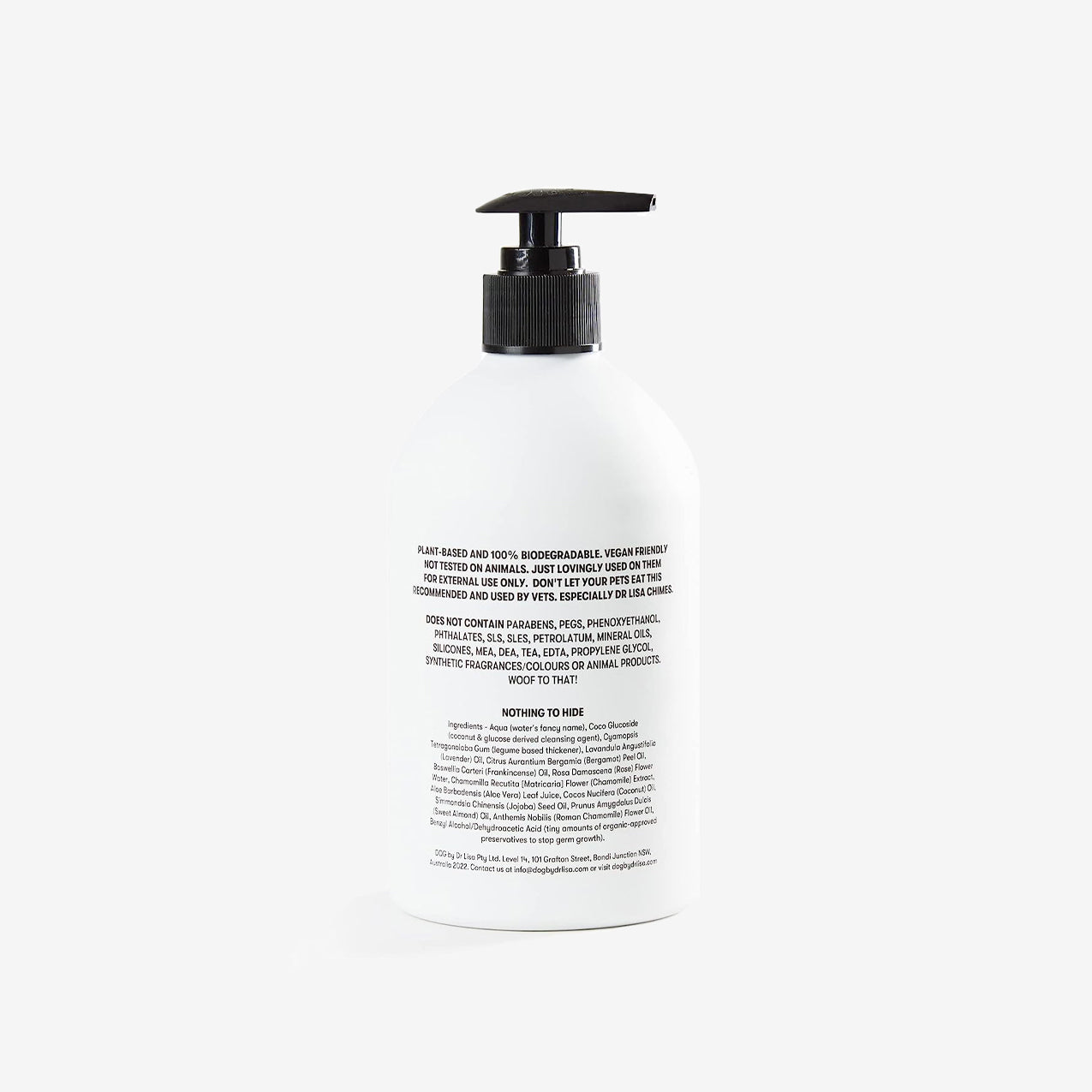 For the most part, a wipe and brush is enough to keep your dog clean. But occasionally, that puddle-jumping, butt-sniffing furball is going to need a bath If your dog is visibly dirty, use Dog by Dr Lisa Shampoo. Plant-based- 100% biodegradable- Vegan friendly- Recyclable aluminium bottle.