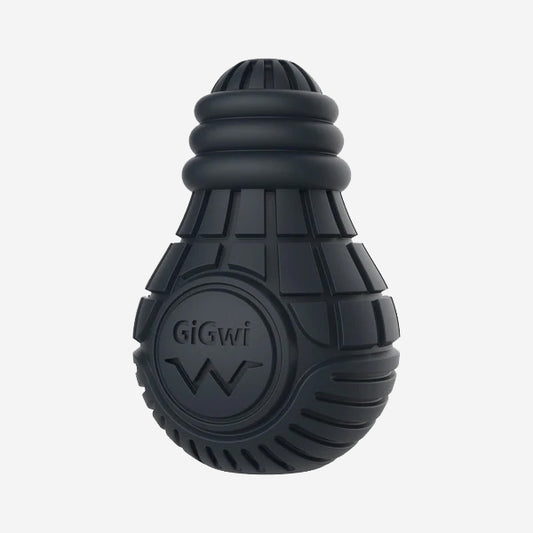 A gigwi black treat dispensing bulb.