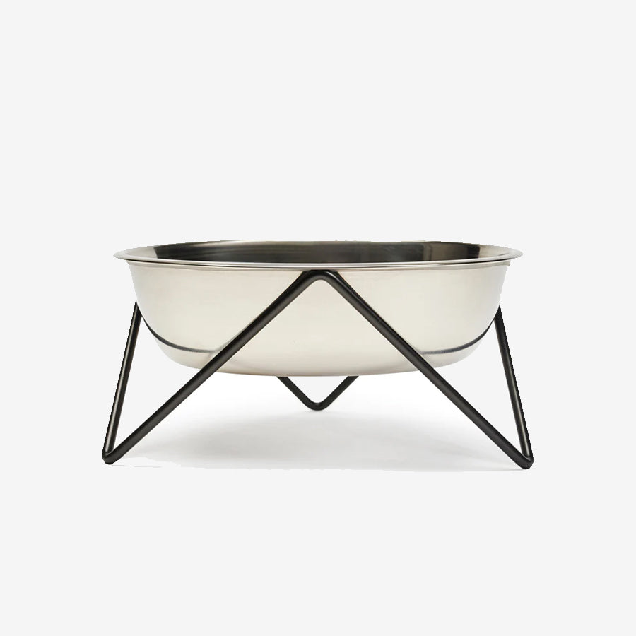 Designer Pet Bowl by Bendo is made for medium to large posh pooches who prefer a seat at the table, WOOF brings fine dining back to ground level. An ultra-lux dog bowl, elevated by a minimalist, powder-coated steel stand. Shop Online at StevieLicksx® Pet Boutique and general supplies store.