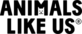 Logo of 'Animals Like Us' with black text on a white background