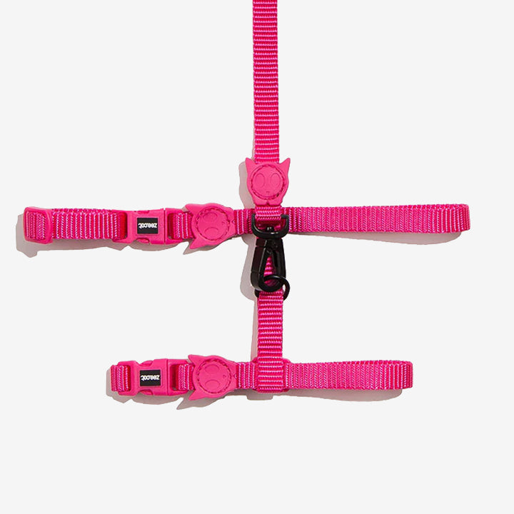 Cat Harness with Leash | Pink LED